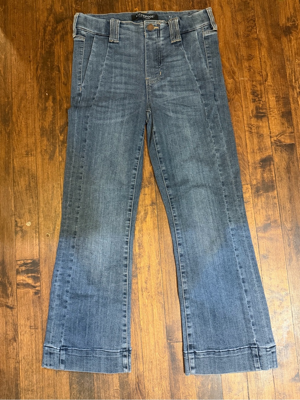 Liverpool Los Angeles size 4/27 Cropped Flare Jeans High Rise Trouser Stretch